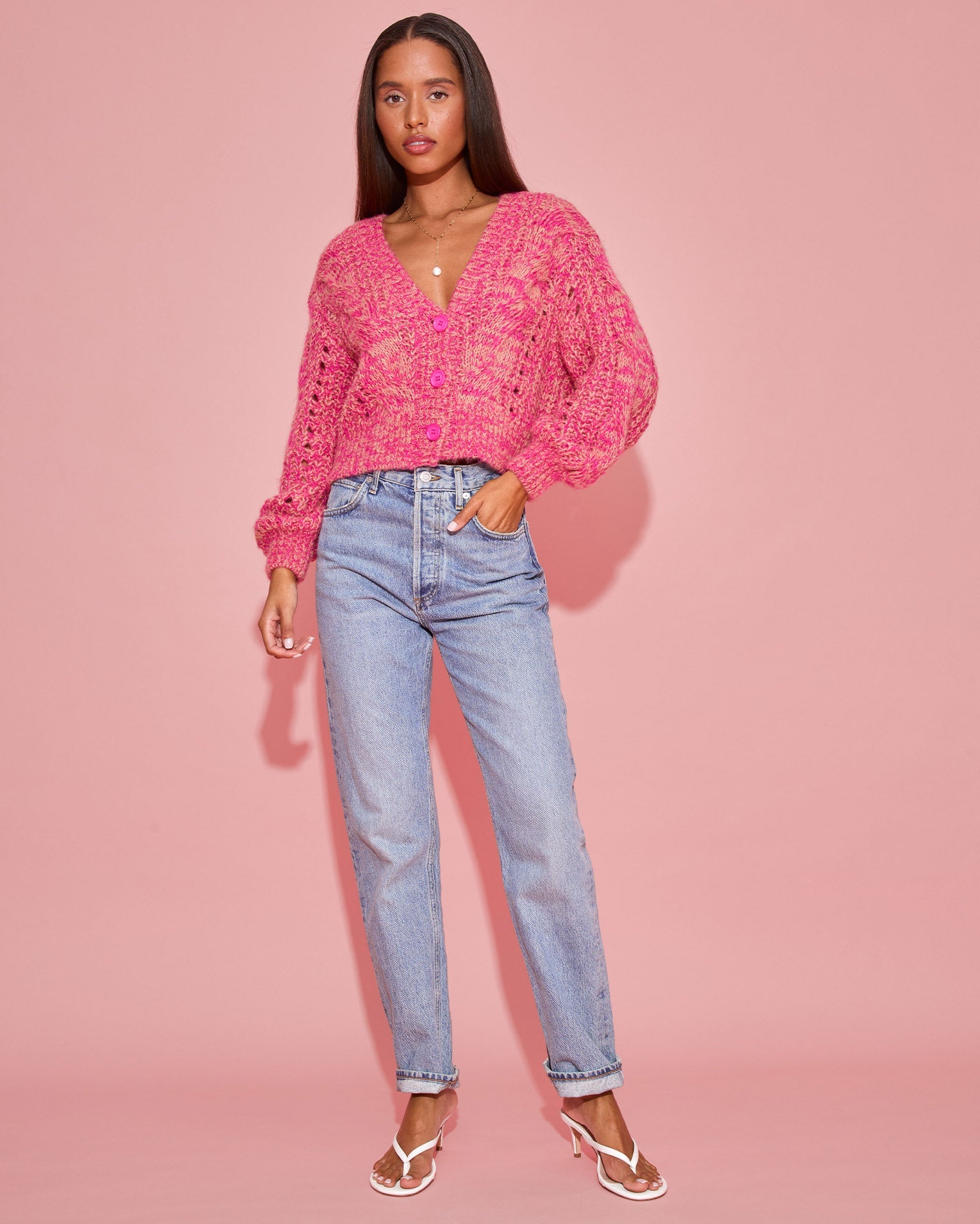 LSPACE Strawberry Fields Cardigan - Strawberry Marl | LSPACE Discount
