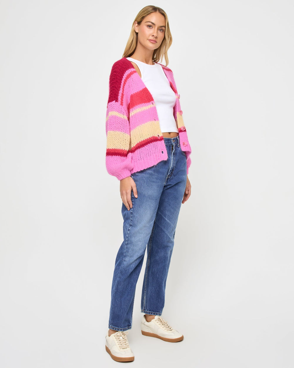 Womens Pink Knit Cardigan - LSPACE Lido Colorful Cardigan | LSPACE For Sale
