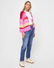 Womens Pink Knit Cardigan - LSPACE Lido Colorful Cardigan | LSPACE For Sale