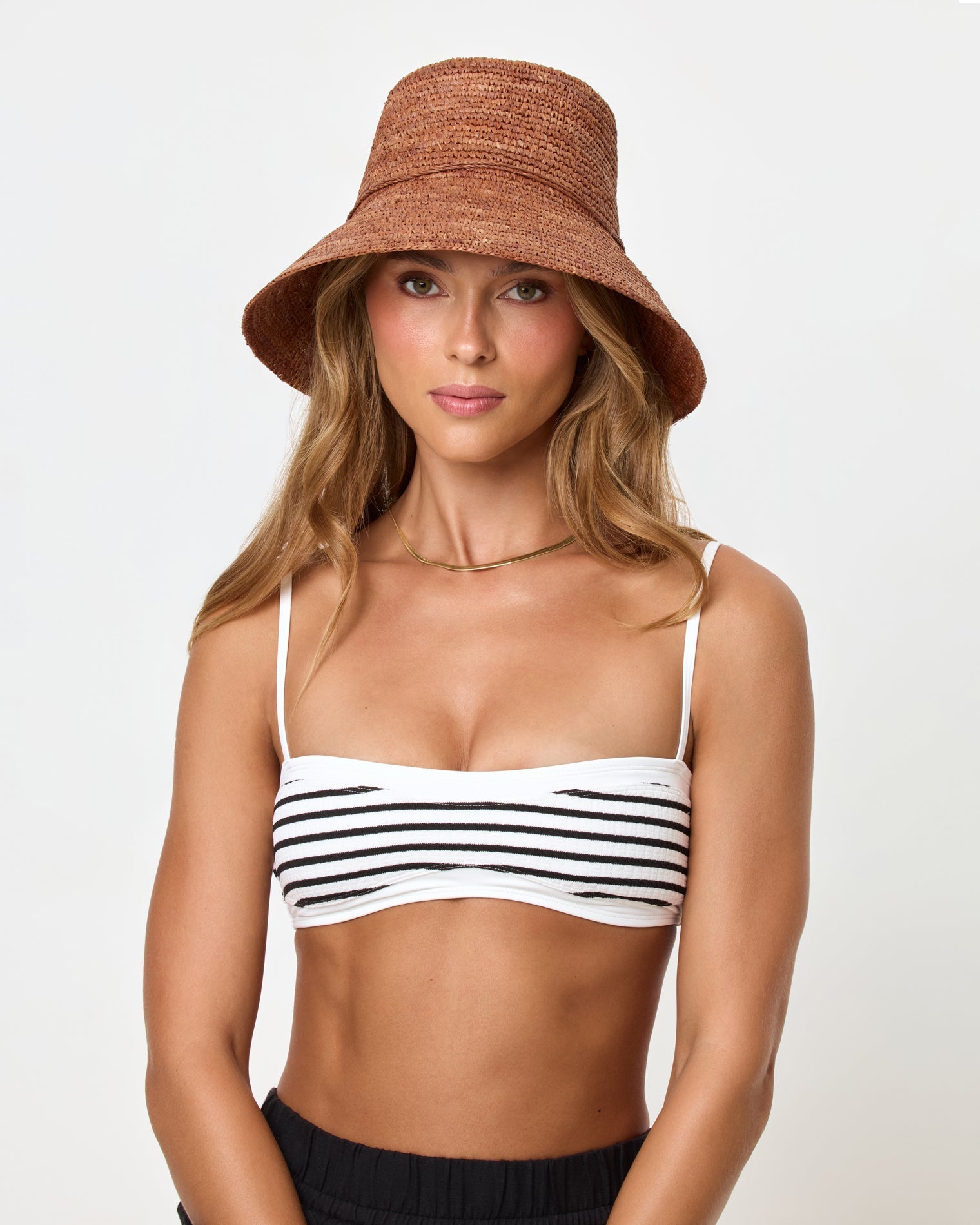 Brown Raffia Bucket Hat - LSPACE Seville | LSPACE Online