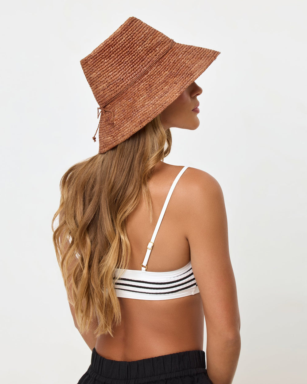 Brown Raffia Bucket Hat - LSPACE Seville | LSPACE Online