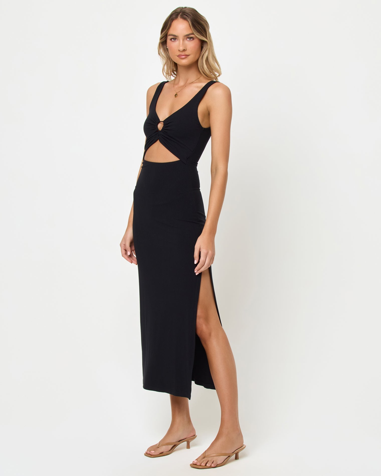 Midi Sleeveless Black Dress - LSPACE Camille Dress | LSPACE Website Store