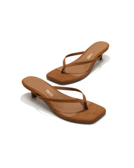 TKEES Square Toe Julia Suede - Camel | LSPACE Outlet