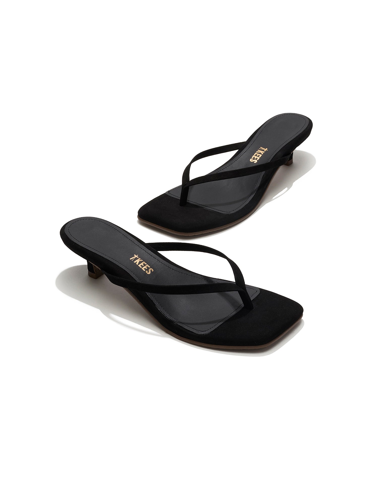 TKEES Square Toe Julia Suede - Black | LSPACE Online