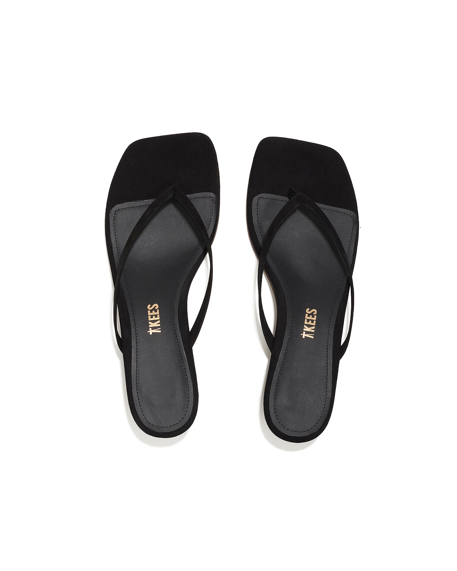 TKEES Square Toe Julia Suede - Black | LSPACE Online