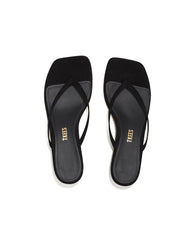 TKEES Square Toe Julia Suede - Black | LSPACE Online