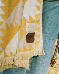 Slowtide Daydream Driftweave Beach Blanket - Curry | LSPACE Discount